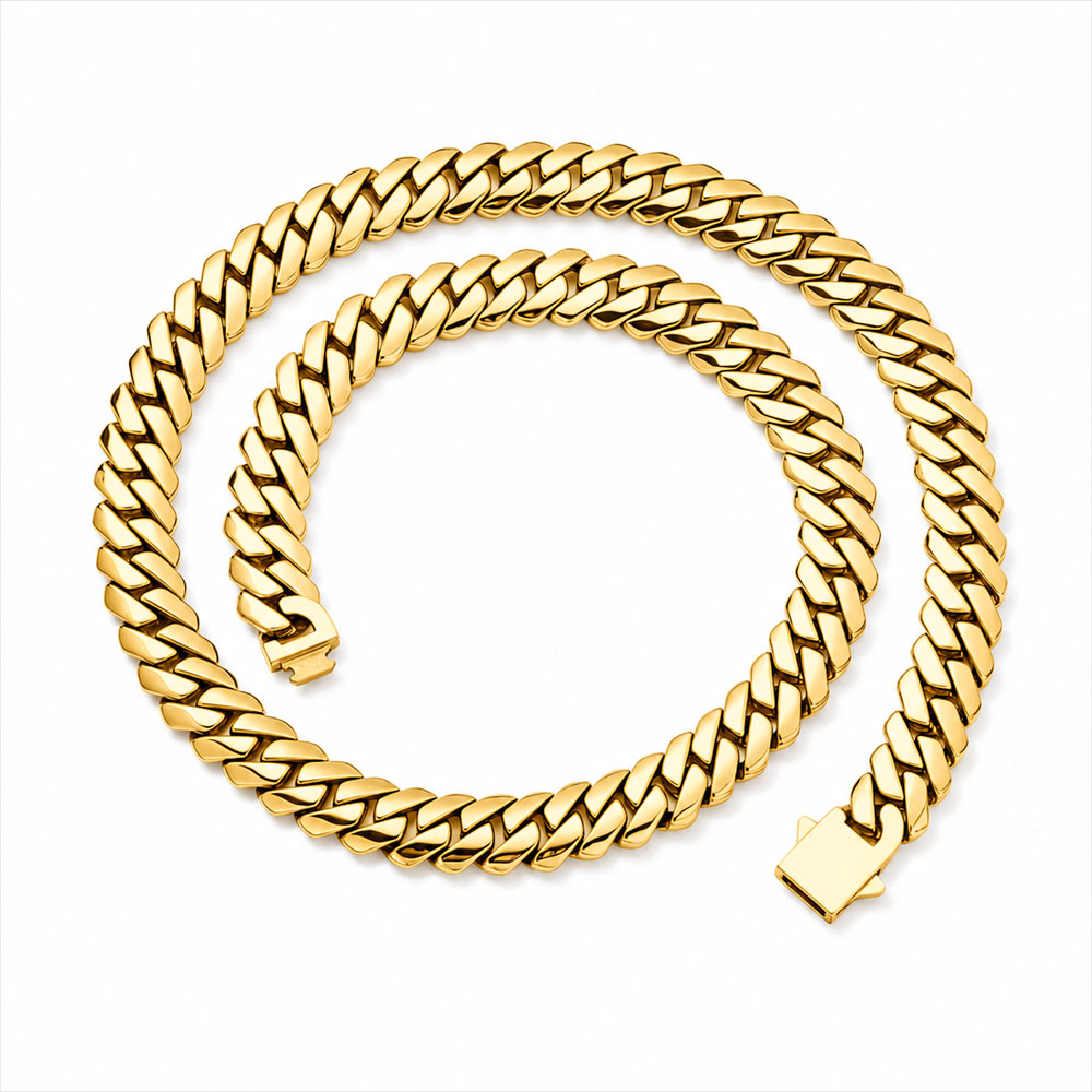 Cuban Link Chain 12Mm - ESKEEM High Polished Stainless Steel Miami