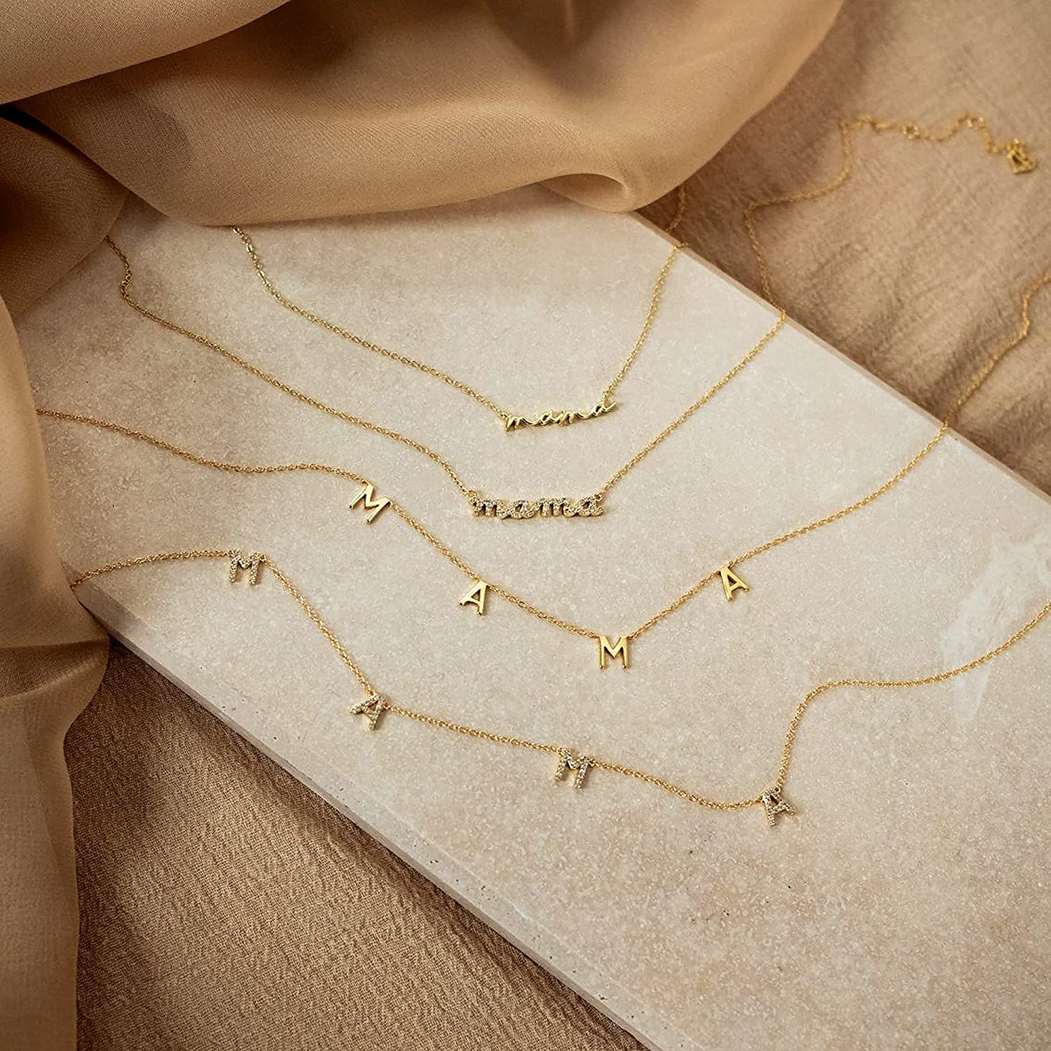 Initial Letter Necklace 18K Gold - GD – Trang sức thanh lịch,