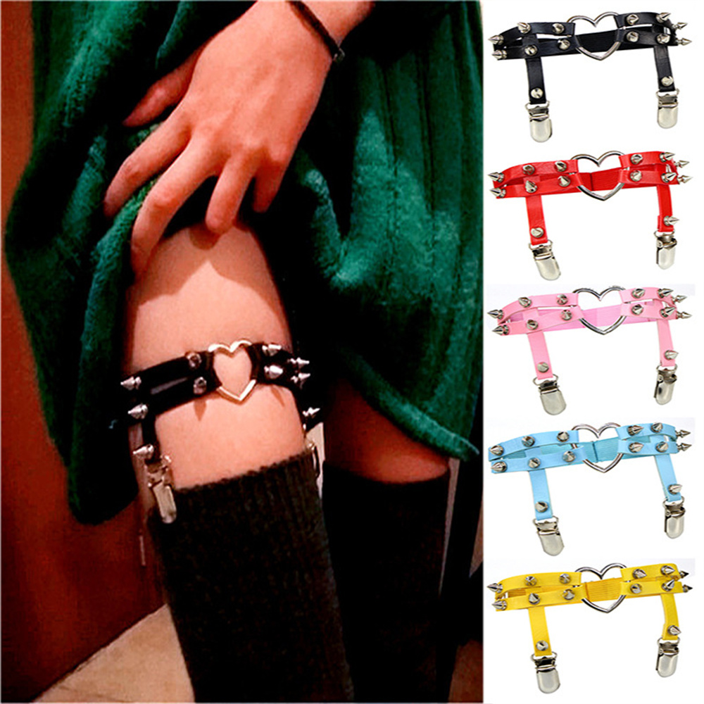 Body Jewelry - 1Pcs Women Punk Goth Heart PU