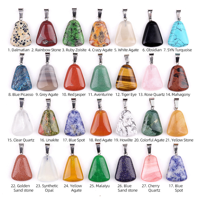 20pcs/ Bag Carving White Cryst - đánh giá và giá Crystal Pendant Necklace Natural Stone