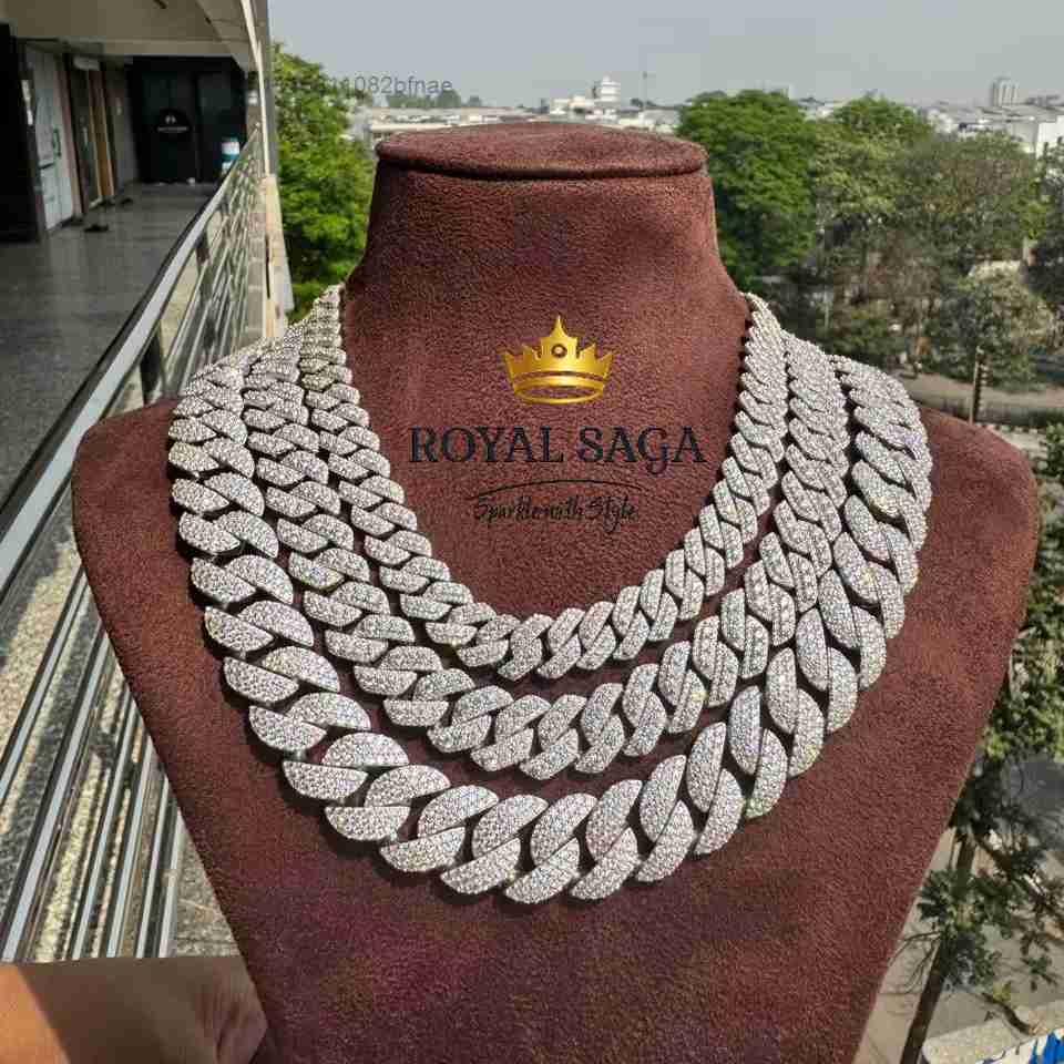 Custom 12mm/15mm/18mm 925 Silv - đánh giá và giá Cuban Link Chain 12Mm