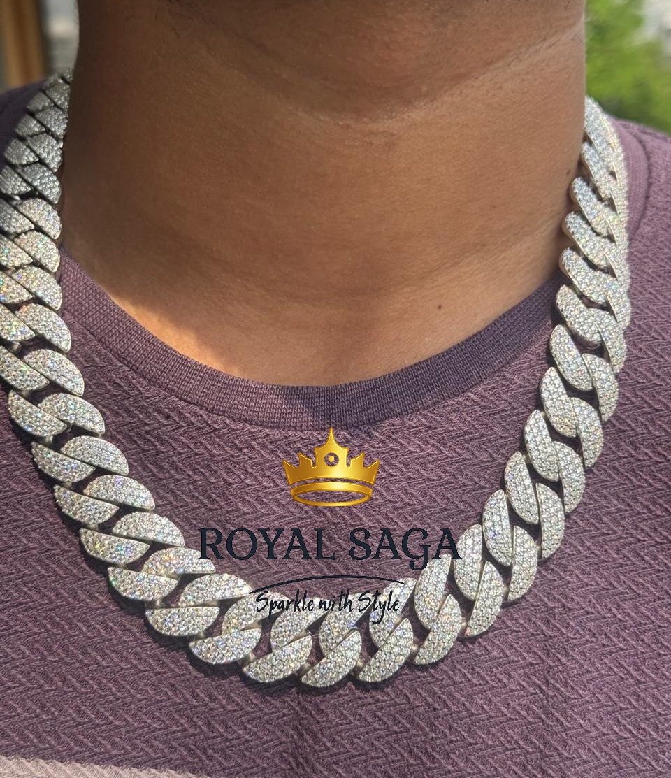 Custom 12mm/15mm/18mm 925 Silv - đánh giá và giá Cuban Link Chain 12Mm
