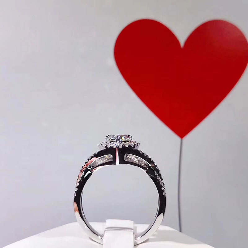 Custom Solid 14K White Gold Wo - đánh giá và giá Moissanite Engagement Ring 1 Carat