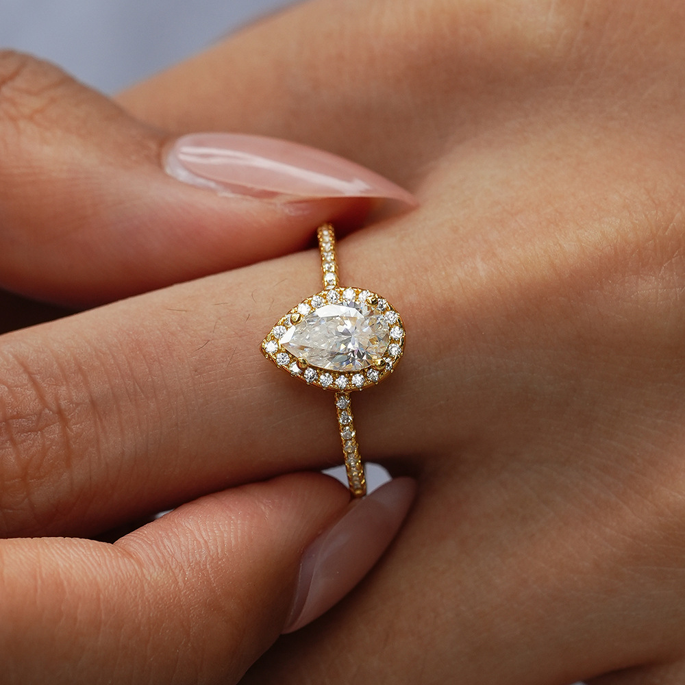 KyanGem Real 18K Gold Moissani - đánh giá và giá Moissanite Engagement Ring 1 Carat