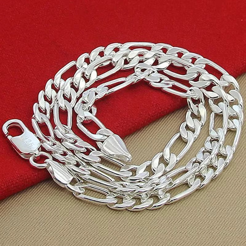 925 Sterling Silver Necklace F - đánh giá và giá Cuban Link Chain 12Mm