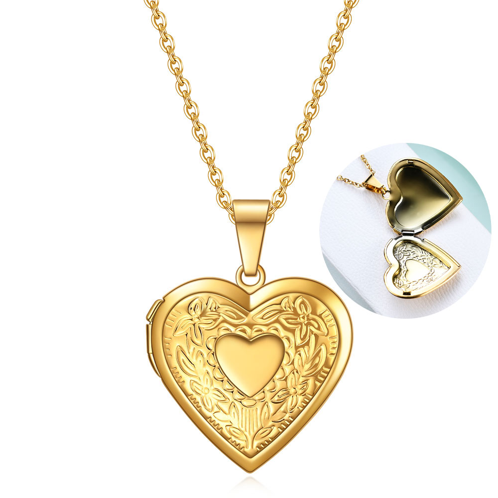 Custom Initial Heart Locket Ne - đánh giá và giá Heart Locket Necklace Photo