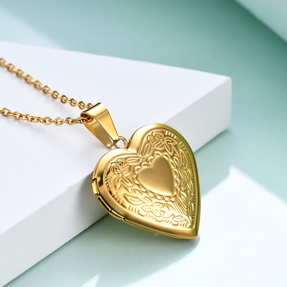 Custom Initial Heart Locket Ne - đánh giá và giá Heart Locket Necklace Photo