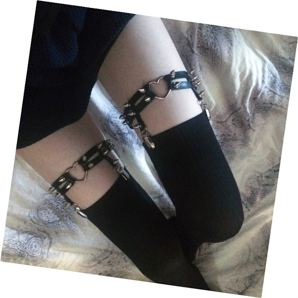 1Pcs Women Punk Goth Heart PU  - đánh giá và giá Body Jewelry