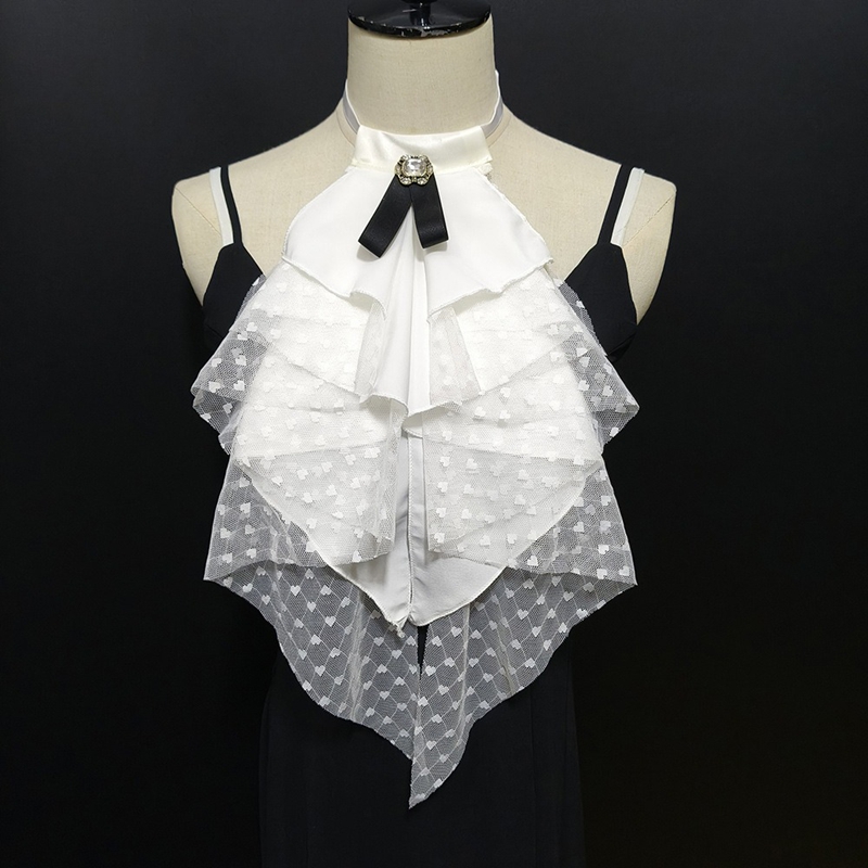 White Lace Layered Detachable  - đánh giá và giá Necklaces
