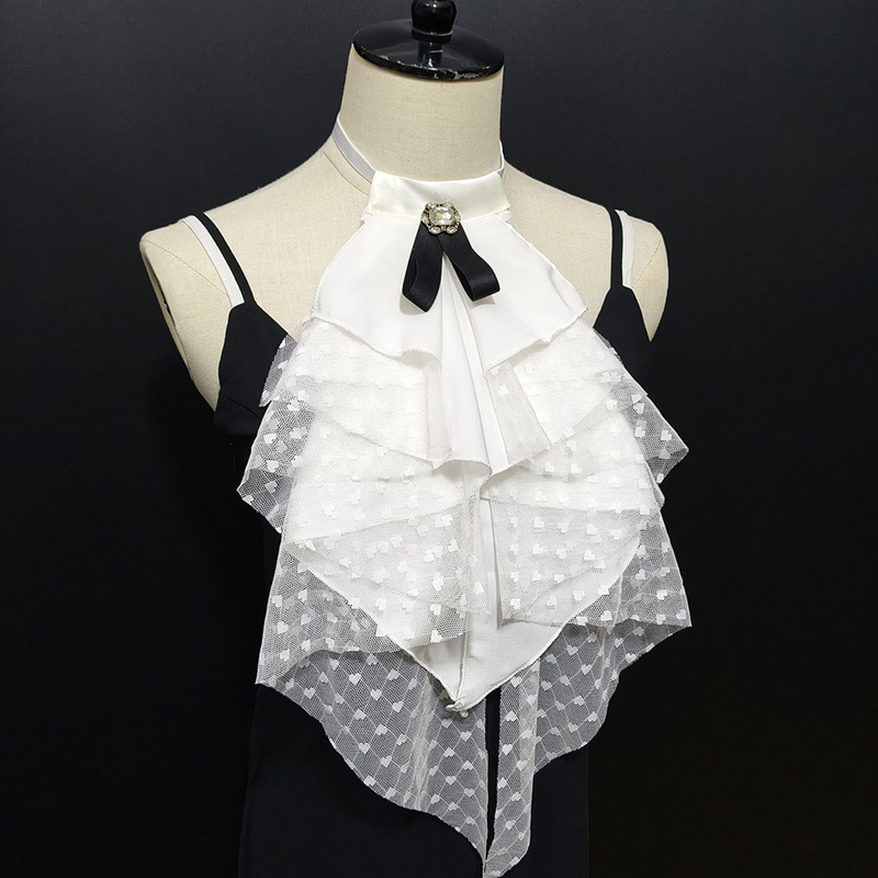 White Lace Layered Detachable  - đánh giá và giá Necklaces