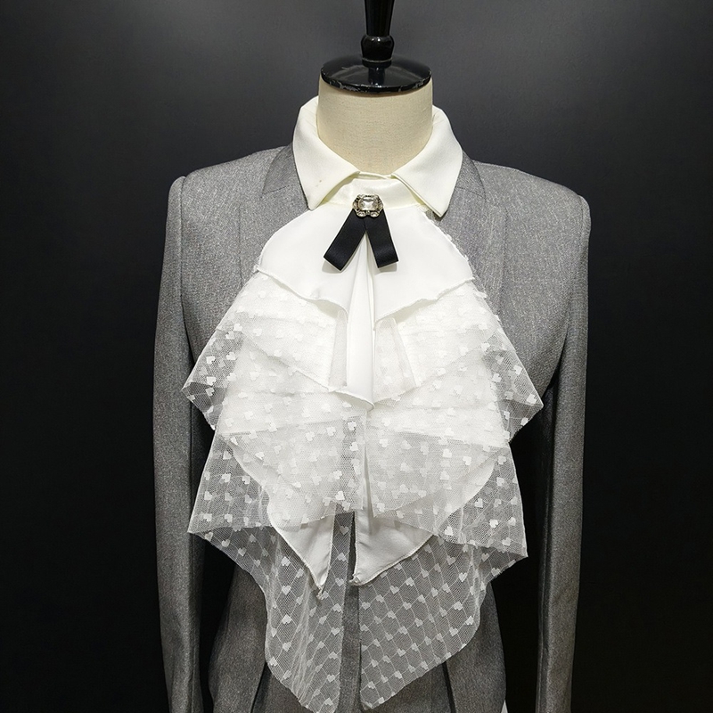 White Lace Layered Detachable  - đánh giá và giá Necklaces