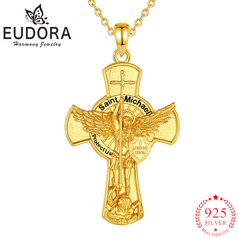 Eudora St.Michael Archangel Ne - đánh giá và giá 925 Sterling Silver Chain Necklace Men