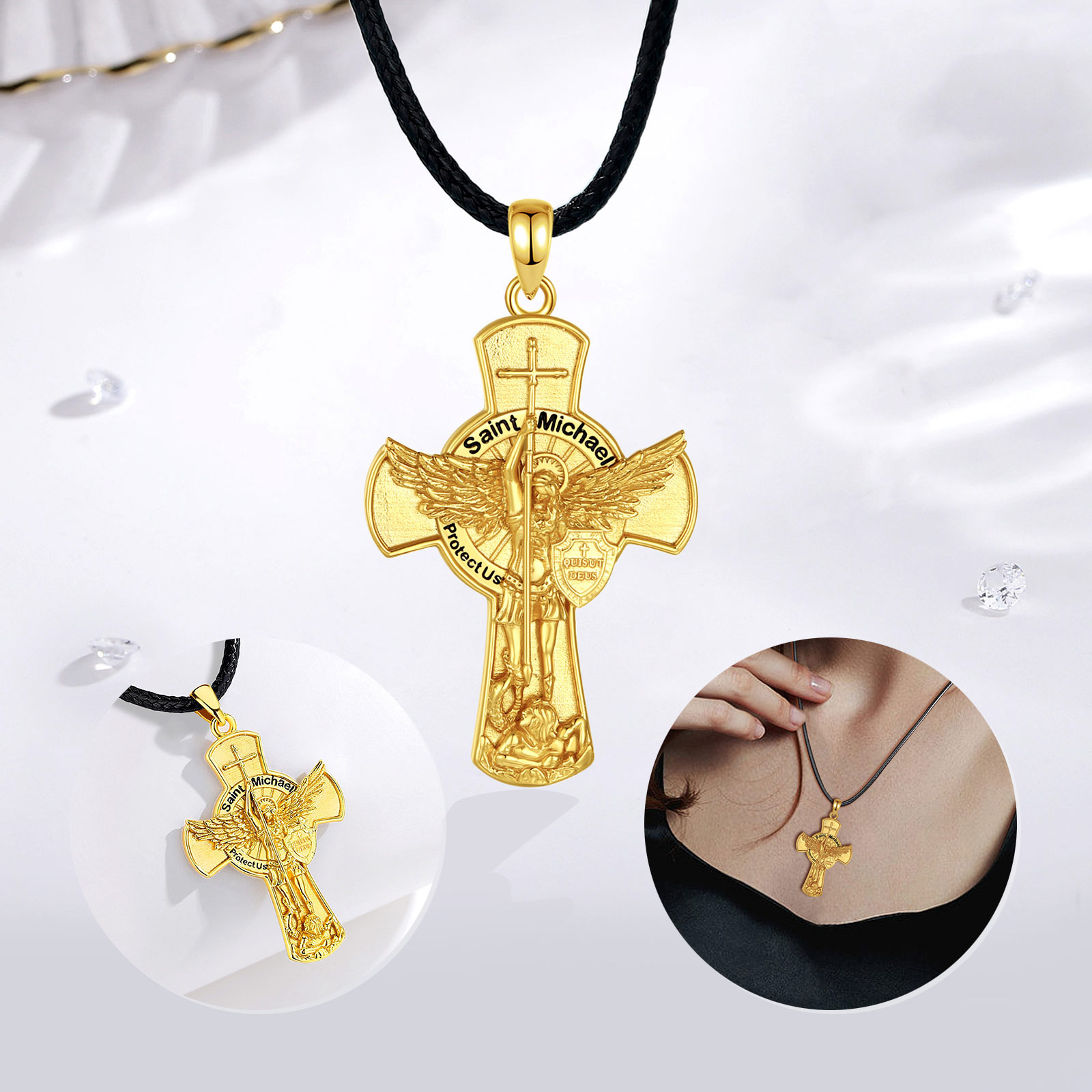 Eudora St.Michael Archangel Ne - đánh giá và giá 925 Sterling Silver Chain Necklace Men