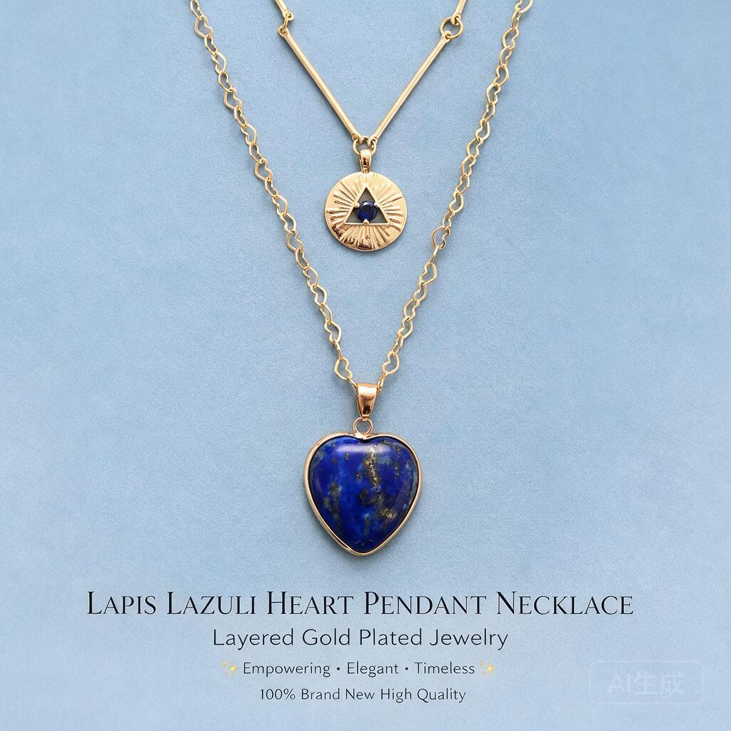 Layered Necklaces Natural Gems - đánh giá và giá Layered Pendant Necklace Aesthetic