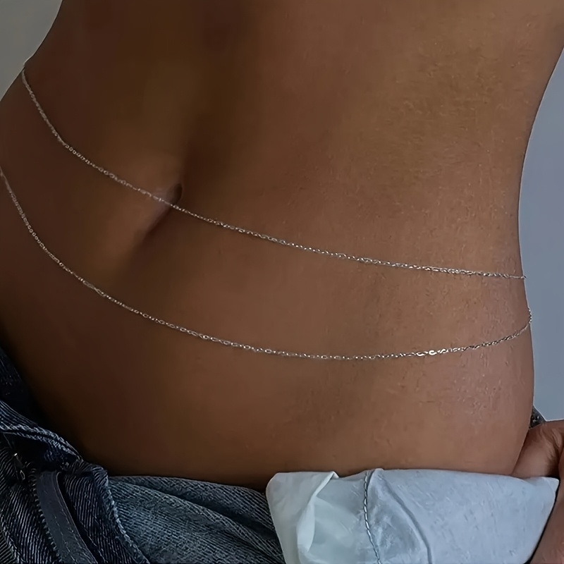 1Double-Layer Gold Metal Waist - đánh giá và giá Body Jewelry