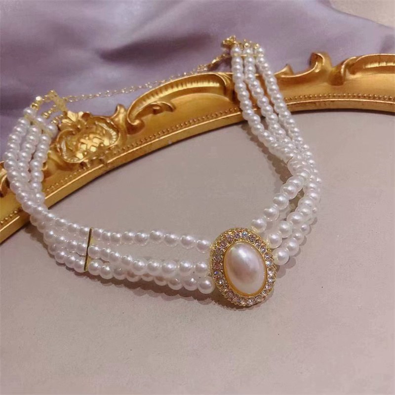 Vòng cổ choker ngọc trai giả b - đánh giá và giá Pearl Choker Necklace Vintage
