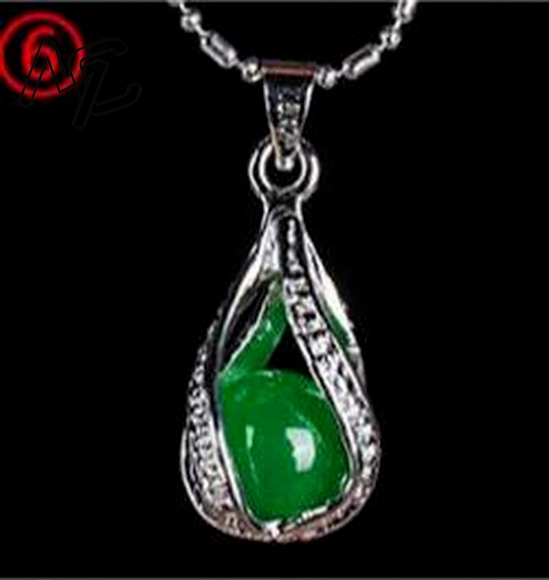 925 Silver Chinese Green Jade  - đánh giá và giá Necklaces