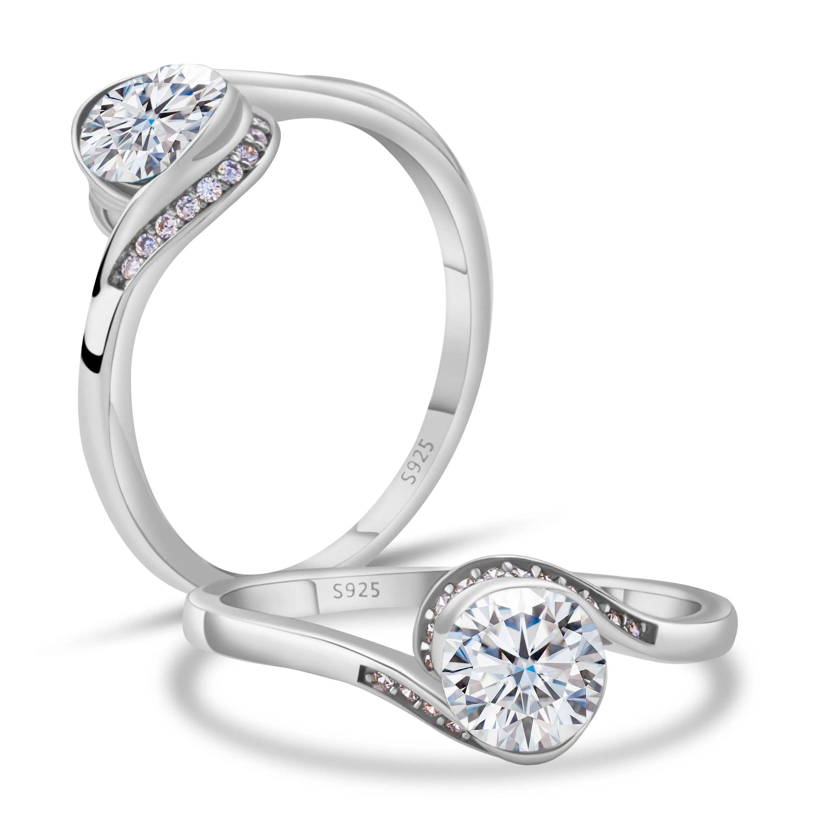 Engagement Women's Moissanite  - đánh giá và giá Moissanite Engagement Ring 1 Carat
