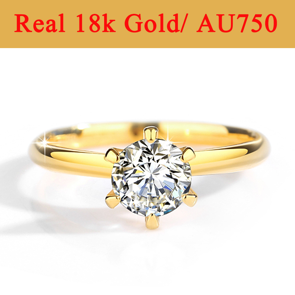 Nhẫn Moissanite Vàng Thật 18K  - đánh giá và giá Moissanite Engagement Ring 1 Carat